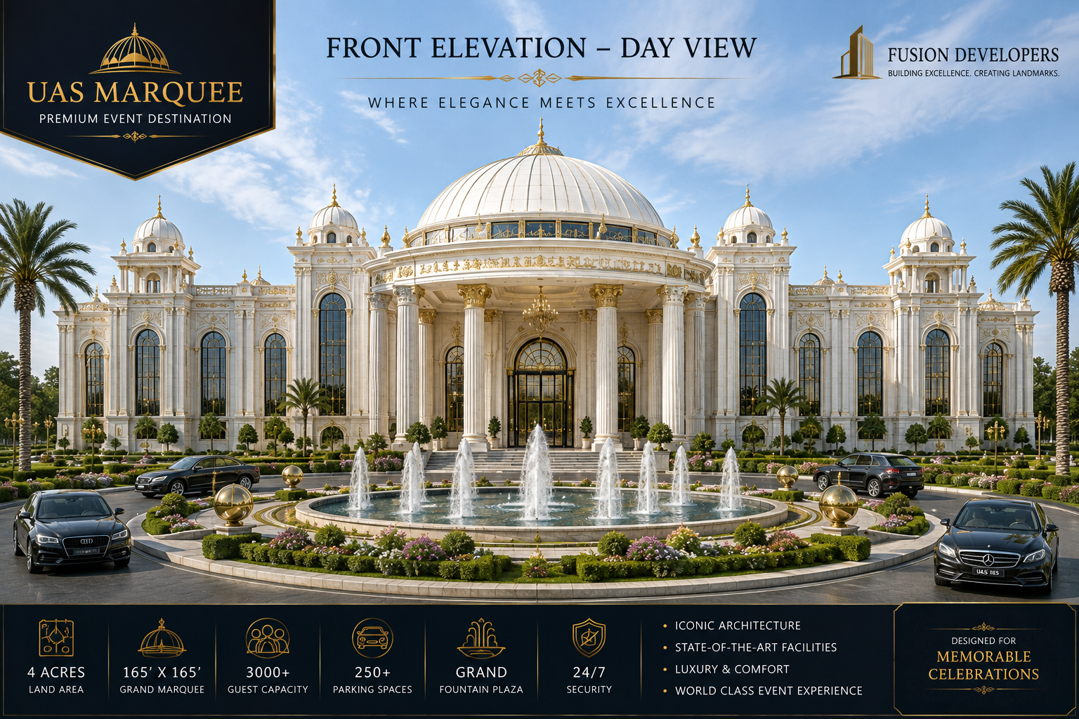 Front elevation by day
