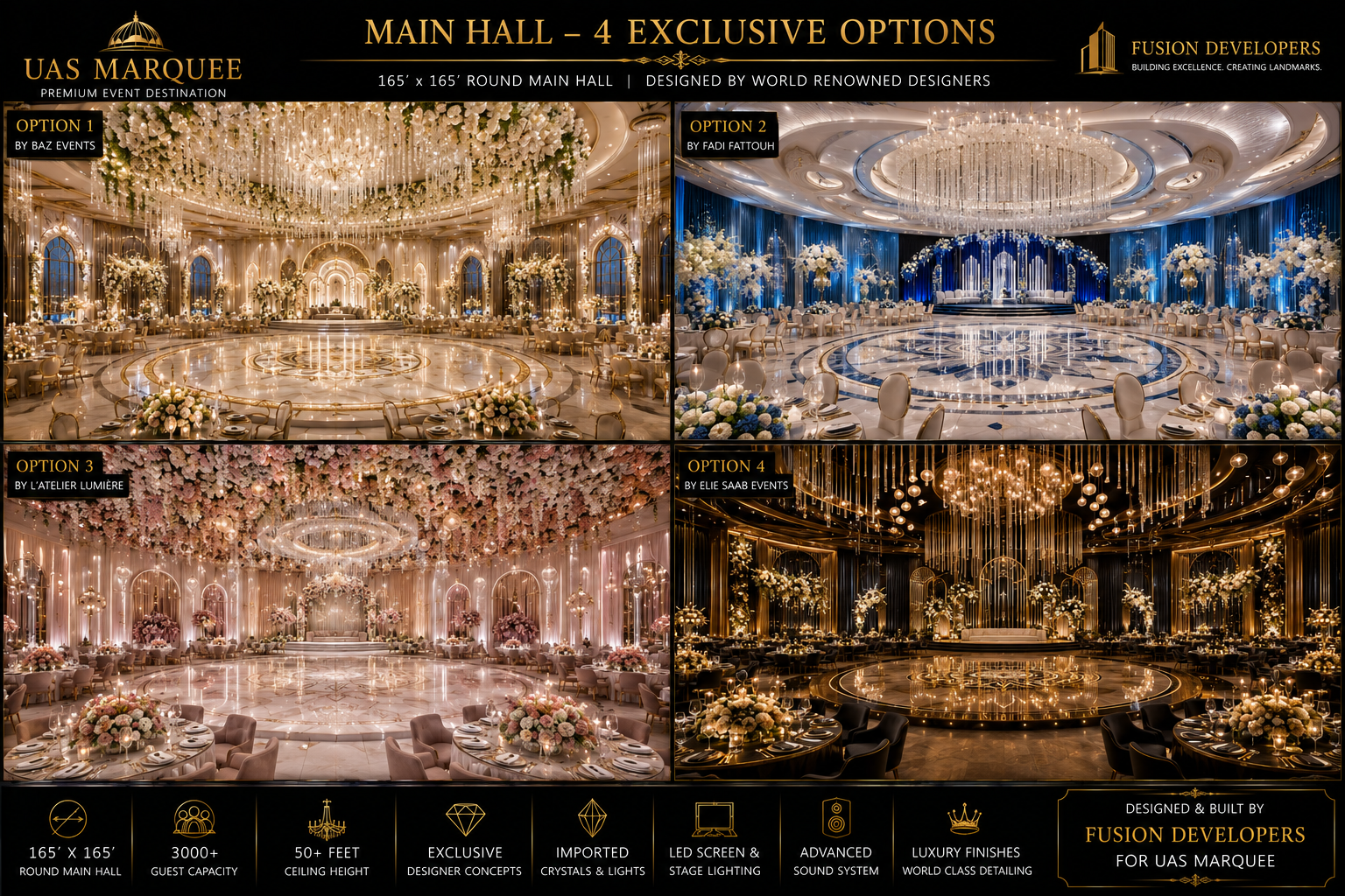 Four main hall options