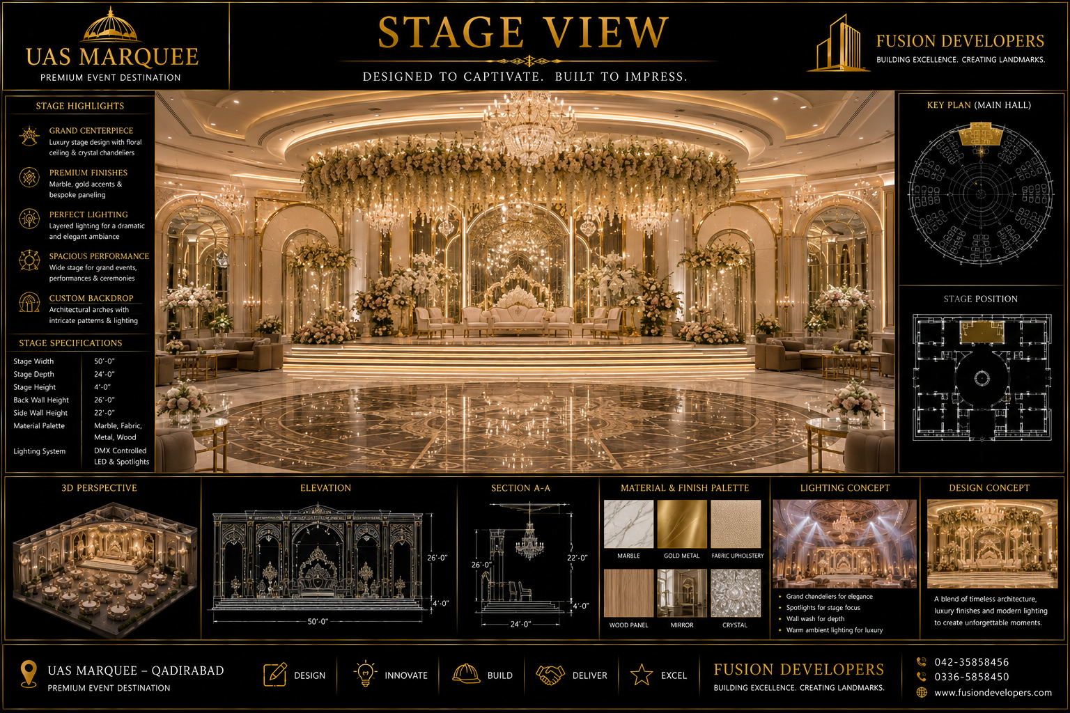 Wedding stage view